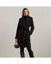 Ralph Lauren - Mantel Mit Gürtel Und Übergroßem Kragen - Lyst