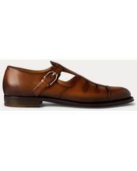 Ralph Lauren - Burnished Calfskin Fisherman Sandal - Lyst
