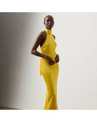 Ralph Lauren - Chilton Stretch Satin Evening Dress - Lyst
