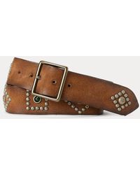 RRL - Studded Roughout Leather Belt - Size 30 - Lyst