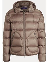 men's hooded ripstop down coat