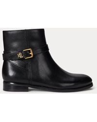 Ralph Lauren - Stivaletti Brooke II in pelle brunita - Lyst