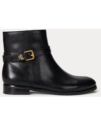 Ralph Lauren - Brooke Ii Burnished Leather Bootie - Lyst