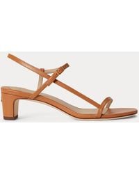 Ralph Lauren - Lainee Mid-Heel Nappa Leather Sandal - Lyst
