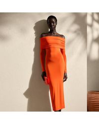 Ralph Lauren - Ralph Lauren Jersey Off-The-Shoulder Cocktail Dress - Lyst