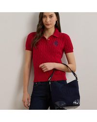 Ralph Lauren - Ralph Lauren Canvas-Leather Medium Witley Bucket Bag - Lyst