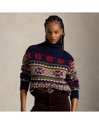 Polo Ralph Lauren - Geo-Motif Wool-Cashmere-Blend Rollneck - Lyst