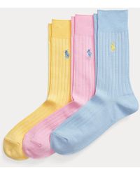 Polo Ralph Lauren - Rib-Knit Trouser Sock 3-Pack - Lyst
