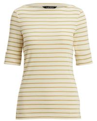 Ralph Lauren - Maglietta a righe metallizzate - Lyst