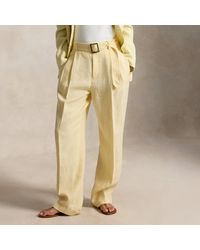 Polo Ralph Lauren - Bacall Linen Belted Pant - Lyst