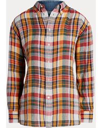 Polo Ralph Lauren Kariertes Relaxed-Fit Hemd aus Leinen - Mehrfarbig
