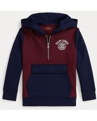 Polo Ralph Lauren - Ralph Lauren Boy's Logo Double-Knit Half-Zip Hoodie - Lyst