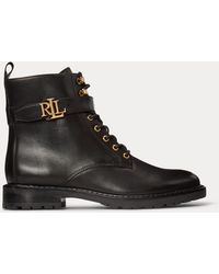 Ralph Lauren Eldridge Burnished Leather Boot - Black