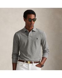 Polo Ralph Lauren - Slim Fit Mesh Long-sleeve Polo - Lyst