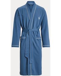 Polo Ralph Lauren Peignoir en jersey de coton mélangé - Bleu
