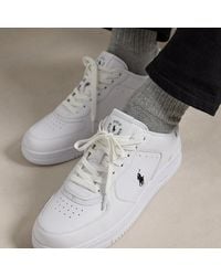 Ralph Lauren - Masters Court Leather Trainer - Lyst