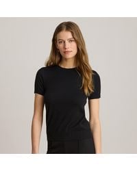 Ralph Lauren - Katoenen-Modal Trui Met Korte Mouwen - Lyst