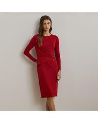 Ralph Lauren - Abito in jersey con maniche a tre quarti - Lyst