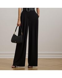 Ralph Lauren - Ralph Lauren Pleated Stretch Jersey Wide-Leg Pant - Lyst