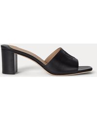 Ralph Lauren - Ralph Lauren Everley Block-Heel Calfskin Sandal - Lyst
