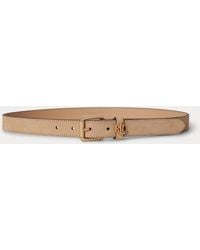 Ralph Lauren - Logo-Keeper Suede Skinny Belt - Lyst