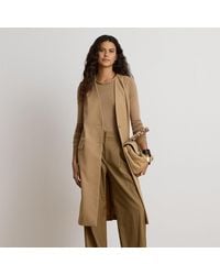 Ralph Lauren - Wool-Blend Twill Longline Vest - Lyst