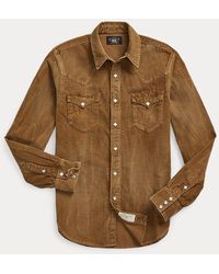 RRL - Slim Fit Corduroy Western Overhemd - Lyst