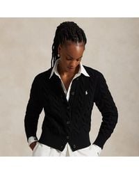 Polo Ralph Lauren - Cable-Knit Wool-Cashmere Cardigan - Lyst