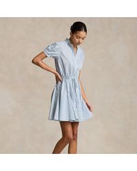 Polo Ralph Lauren - Floral Cotton Drawstring Dress - Lyst