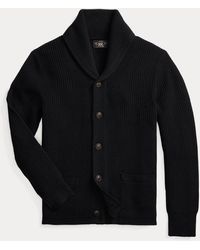 RRL - Textured Cashmere Shawl-Collar Cardigan - Lyst