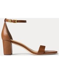 Ralph Lauren - Sandale Logan Aus Poliertem Leder - Lyst