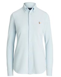 Polo Ralph Lauren - Slim-Fit Oxfordhemd aus Baumwollstrick - Lyst