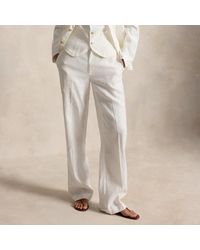 Polo Ralph Lauren - Linen High-Rise Relaxed Straight Trouser - Lyst