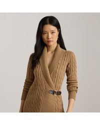 Ralph Lauren - Cardigan en coton à boucle - Lyst