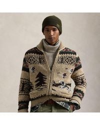 Polo Ralph Lauren - Wool-blend Graphic Full-zip Jumper - Lyst