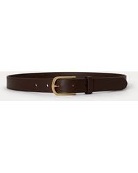 Ralph Lauren - Schmaler Ledergürtel Mit Runder Schnalle - Lyst