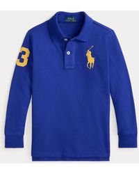 Polo Ralph Lauren - Ralph Lauren Boy's Big Pony Mesh Long-Sleeve Polo Shirt - Lyst