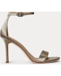 Ralph Lauren - Allie Pavé-Buckle Satin Sandal - Lyst