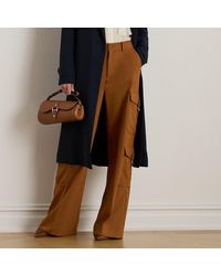 Ralph Lauren - Wool-Blend Serge Wide-Leg Cargo Trouser - Lyst