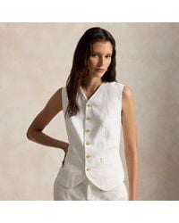 Polo Ralph Lauren - Buttoned Linen Waistcoat - Lyst