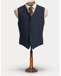 RRL - Pinstripe Twill Waistcoat - Lyst