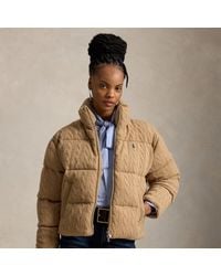 Polo Ralph Lauren - Cable Wool-Cashmere Puffer Jacket - Lyst