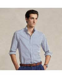 Polo Ralph Lauren - Camisa de popelina Custom Fit con rayas - Lyst