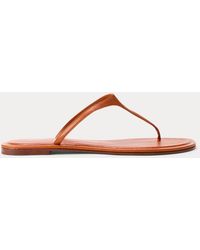 Polo Ralph Lauren - Polo Play Calfskin Thong Sandal - Lyst