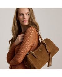 Ralph Lauren - Suede Large Marcy Zip Satchel - Lyst