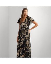 Lauren by Ralph Lauren - Petite - Gelaagde Voile Maxi-jurk Met Bloemen - Lyst