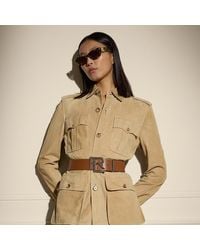 Ralph Lauren - Giacca Gabbie in agnello scamosciato - Lyst