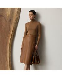 Ralph Lauren - Jackeline Lambskin Skirt - Lyst