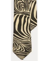 Ralph Lauren - Zebra-Print Linen Tie - Lyst