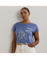 Ralph Lauren - Ralph Lauren Cotton-Blend Jersey Graphic Tee - Lyst
